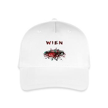 Wien Skyline Desgin - Kinder Bio Basecap - Weiß - Vorne