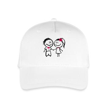 Couple amour amour amoureux relation - Casquette de baseball bio Enfant - blanc - Devant
