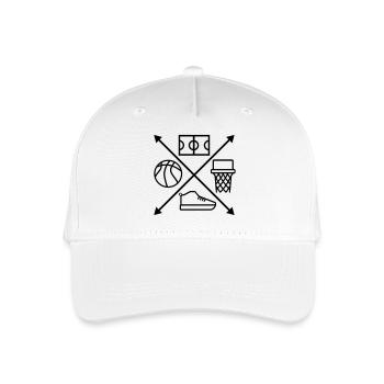 basketball - Casquette de baseball bio Enfant - blanc - Devant