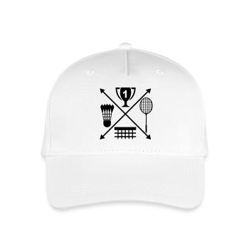 badminton - Organic Kids’ Baseball Cap - white - Front