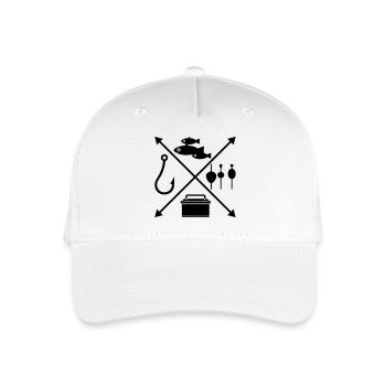 angeln - Kinder Bio Basecap - Weiß - Vorne
