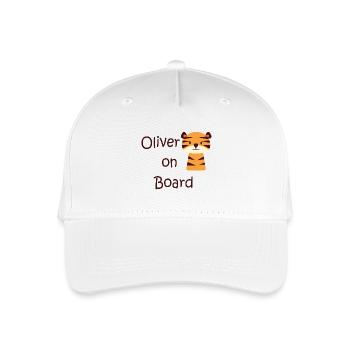 Oliver on board - Organic Kids’ Baseball Cap - white - Front