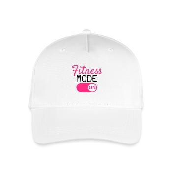 Fitness mode on - Organic Kids’ Baseball Cap - white - Front