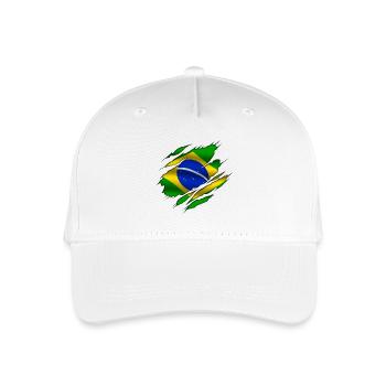 Brasil - Brazil - Organic Kids’ Baseball Cap - white - Front