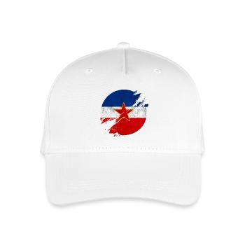Jugoslawien Vintage Flaggen Kreis - Kinder Bio Basecap - Weiß - Vorne
