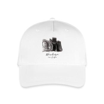 Western Life Cowboy Boots Lasso - Organic Kids’ Baseball Cap - white - Front