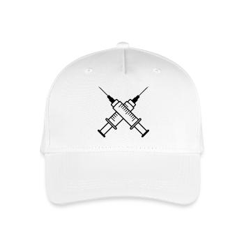 Two syringes - Organic Kids’ Baseball Cap - white - Front