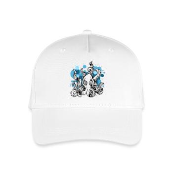 Kraken | Oktopus | Seefahrt | Abenteuer - Kinder Bio Basecap - Weiß - Vorne