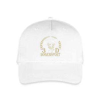 Waldjäger mit Bogen und Geweihmotiv - Kinder Bio Basecap - Weiß - Vorne