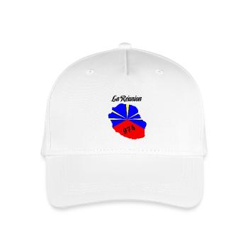 la réunion - Casquette de baseball bio Enfant - blanc - Devant