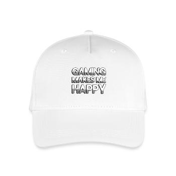 GAMING MAKES ME HAPPY - Gaming - Kinder Bio Basecap - Weiß - Vorne