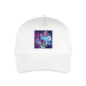 Magic Mushrooms Psychedelic Mushroom Art - Organic Kids’ Baseball Cap - white - Front
