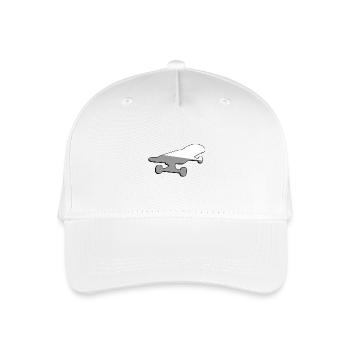 Skateboard - Illustration - Organic Kids’ Baseball Cap - white - Front