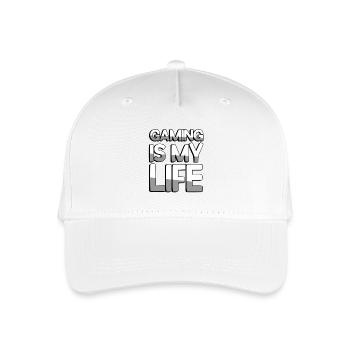 GAMING IS MY LIFE - Gaming - Kinder Bio Basecap - Weiß - Vorne