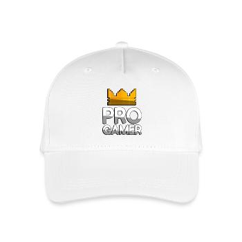 PRO GAMER + King Crown - Gaming - Kinder Bio Basecap - Weiß - Vorne