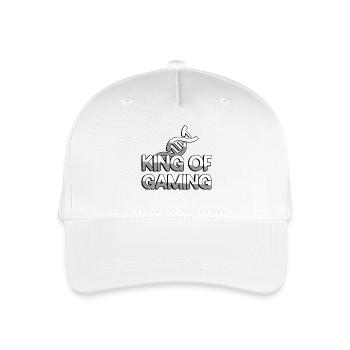 KING OF GAMING + DNA - Gaming - Kinder Bio Basecap - Weiß - Vorne