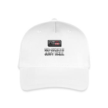 NO CHEATS JUST SKILL + NES Controller - Gaming - Organic Kids’ Baseball Cap - white - Front