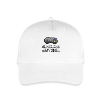 NO CHEATS JUST SKILL + SNES Controller - Gaming - Organic Kids’ Baseball Cap - white - Front