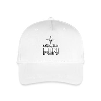 CAMPING FUN + Kompass - Camping - Kinder Bio Basecap - Weiß - Vorne