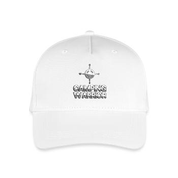CAMPING WARRIOR + Kompass - Camping - Kinder Bio Basecap - Weiß - Vorne