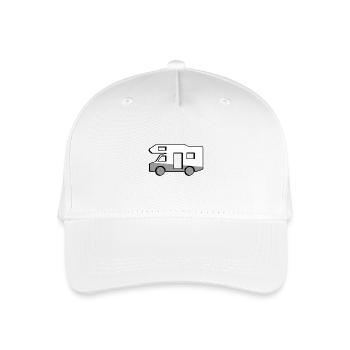 Campingbus - Illustration - Kinder Bio Basecap - Weiß - Vorne
