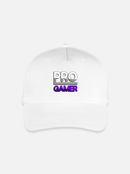 PRO GAMER (Lila) - Gaming - Kinder Bio Basecap - Weiß