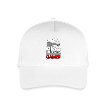 PRO GAMER (Rot) + Controller - Gaming - Kinder Bio Basecap - Weiß - Vorne