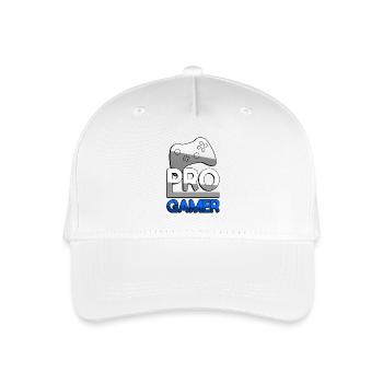 PRO GAMER (Blau) + Controller - Gaming - Kinder Bio Basecap - Weiß - Vorne