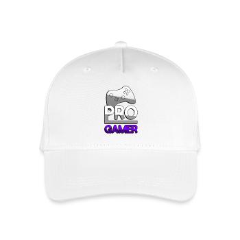 PRO GAMER (Lila) + Controller - Gaming - Kinder Bio Basecap - Weiß - Vorne