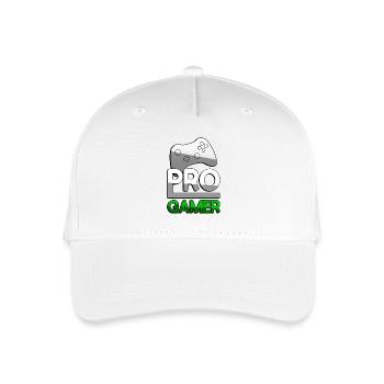 PRO GAMER (Grün) + Controller - Gaming - Kinder Bio Basecap - Weiß - Vorne