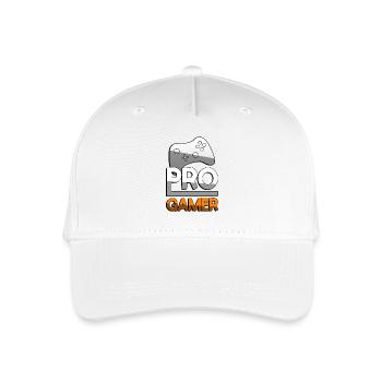 PRO GAMER (Orange) + Controller - Gaming - Kinder Bio Basecap - Weiß - Vorne