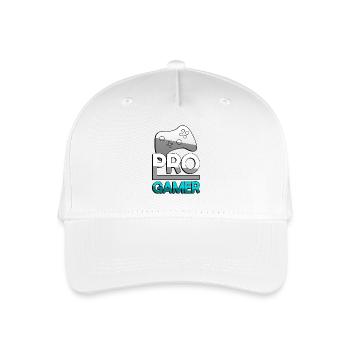 PRO GAMER (Türkis) + Controller - Gaming - Kinder Bio Basecap - Weiß - Vorne