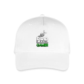 PRO GAMER (Grün) + DNA - Gaming - Kinder Bio Basecap - Weiß - Vorne