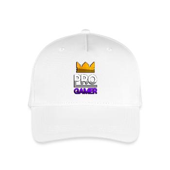 PRO GAMER (Lila) + King Crown - Gaming - Kinder Bio Basecap - Weiß - Vorne