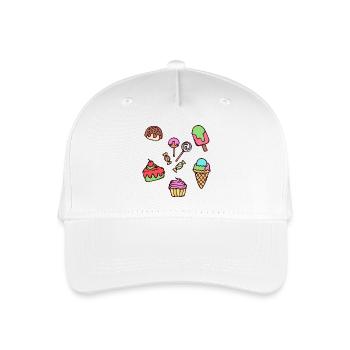 Crème glacée Délicieux Sweet Tooth Candy Cupcake - Casquette de baseball bio Enfant - blanc - Devant