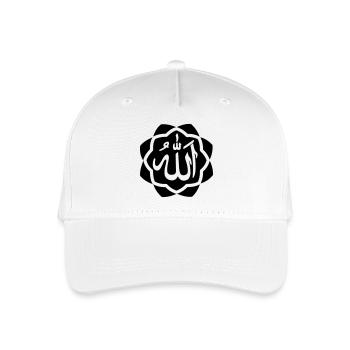 Allah Gott Logo im Rahmen - Kinder Bio Basecap - Weiß - Vorne