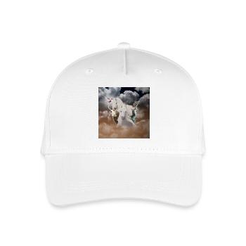 Wonderful wild animals, wolves and unicorns - Organic Kids’ Baseball Cap - white - Front