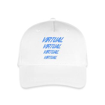 Virtuelles Blau Wiederholt - Kinder Bio Basecap - Weiß - Vorne