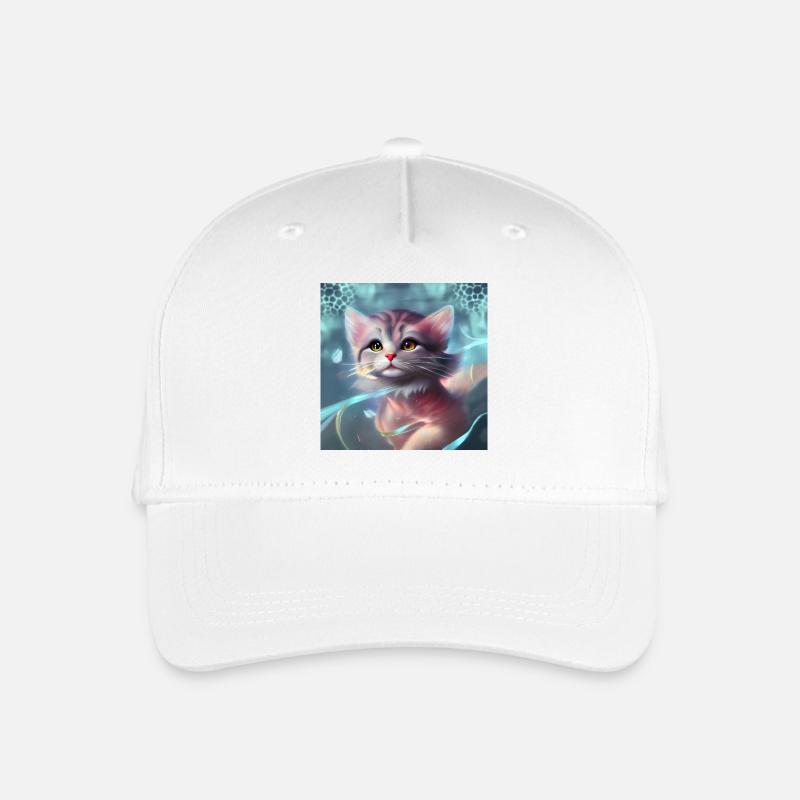 Süßes kleines Kätzchen - Kinder Bio Basecap - Weiß