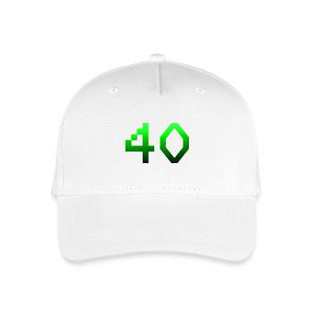 geburtstagsgeschenk, 40 Pixelgrafik - Kinder Bio Basecap - Weiß - Vorne