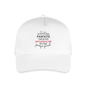 En Vrai Pas Parfaite Mais Naturopathe - Casquette de baseball bio Enfant - blanc - Devant
