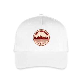 Insigne vintage du paysage urbain de San Francisco - Casquette de baseball bio Enfant - blanc - Devant