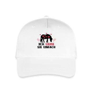 Horse Fan Statement Heart Horses Icelandic Horses - Organic Kids’ Baseball Cap - white - Front