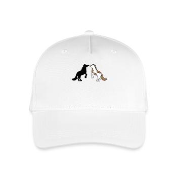 Chevaux islandais chevaux amour galop arabes - Casquette de baseball bio Enfant - blanc - Devant