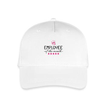 Mitarbeiter des Monats Geschenk - Kinder Bio Basecap - Weiß - Vorne