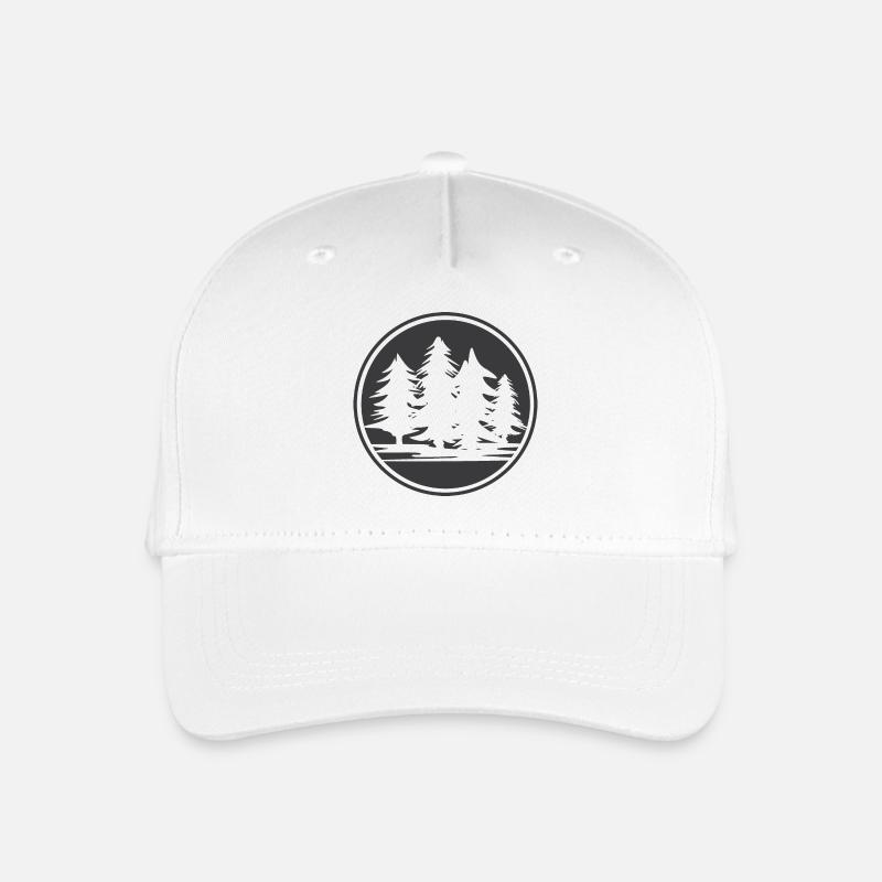 Tannenbaum Wald Logo icon Grafik Symbol Natur - Kinder Bio Basecap - Weiß