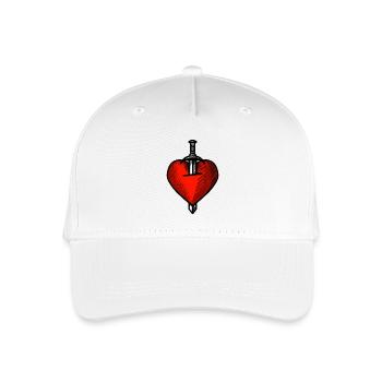 Heart Sword - Organic Kids’ Baseball Cap - white - Front