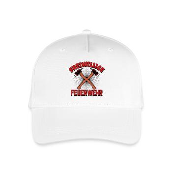Feuerwehr Lebensretter Statement Löscharbeit - Kinder Bio Basecap - Weiß - Vorne