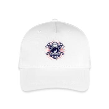 Brandschutz Feuerwehr Feuerwehrhelm Lebensretter - Kinder Bio Basecap - Weiß - Vorne
