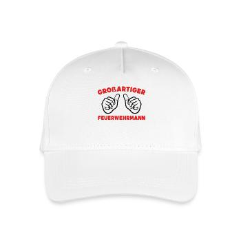 Feuerwehrmann Statement Feuerwehr Lebensretter - Kinder Bio Basecap - Weiß - Vorne